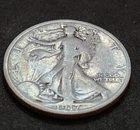 New Listing1917 Walking Liberty Half Dollar • Faint Blue Toning • 90% Silver • X103