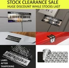 Tamper Proof Stickers 45mm x 20mm Warranty Void If Removed Labels