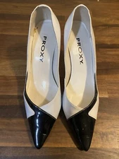 Proxy Women’s Shoes White Black Tip 7 High Heels