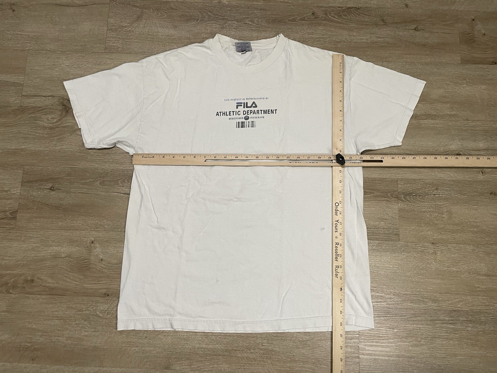 T shirt vintage anni 90 FILA atletica uomo taglia L grande bianca grafica made in USA