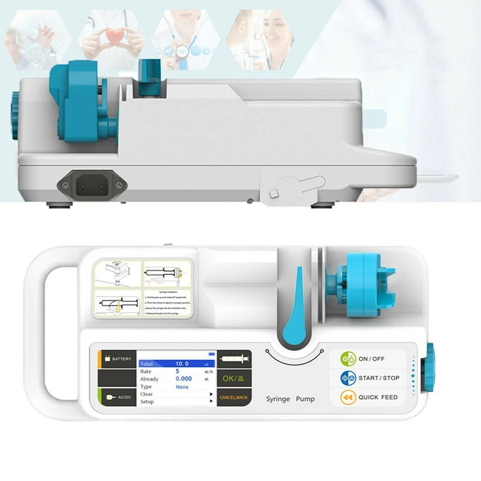 Medical Syringe Infusion Pump Human Use SP950 w/ LCD Display & Real-Time Alarms - Image 2 of 4