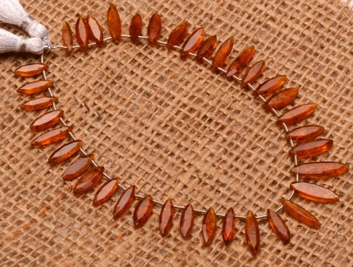 Orange Kyanite Marquise Shape Gem 12x4 to 12x6 mm Size Beads 10" Strand - Picture 9 of 11