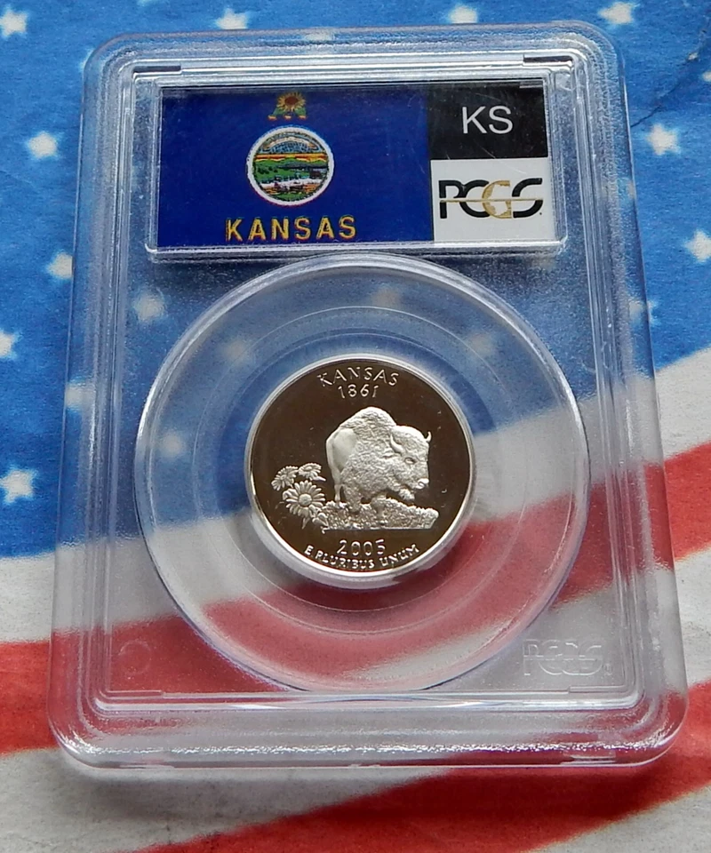 2003-S KANSAS SILVER WASHINGTON QUARTER PCGS PR69DCAM ~ DEEP MIRROR SURFACE - Image 2 of 2