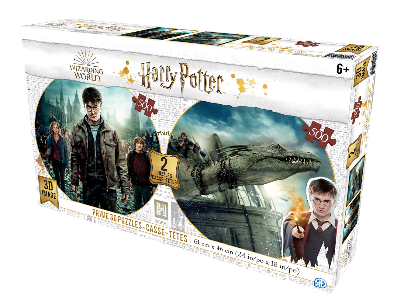 NIB Harry Potter Wizarding World, Prime 3D Puzzles(2), 500pc each 
