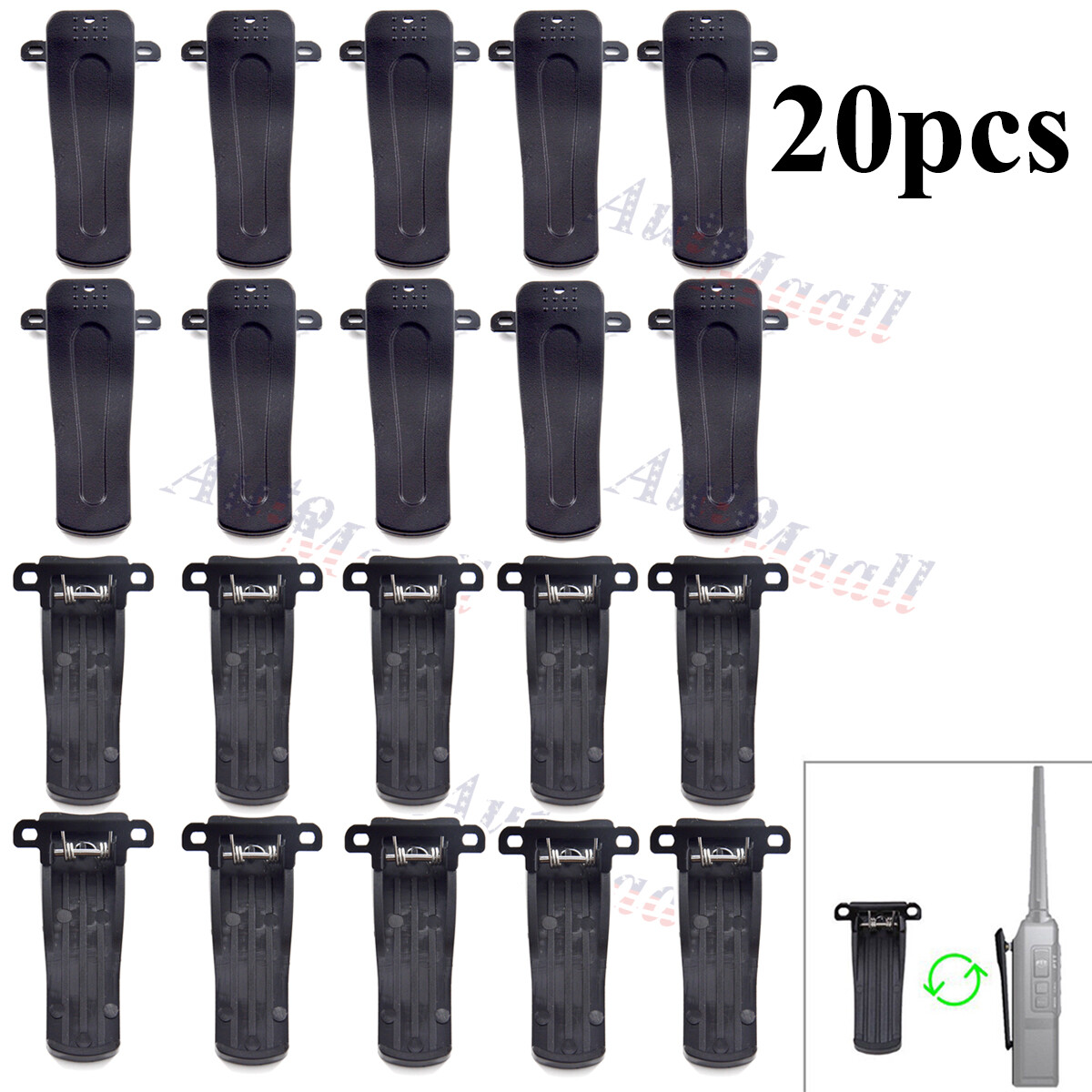 10 Clips De Ceinture Pour Talkie-walkie BF-888S, BF-666S, H777 – Accessoires De Fixation Robustes (lot De 10)