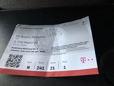 1 SAMMLER TICKET Saison 1989/90 / Bayern München-1. FC Nürnberg EUR 1