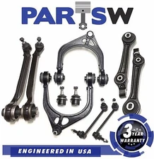 10 Pc Control Arms Tie Rod Ends Sway Bar Kit for 300 Challenger Charger Magnum