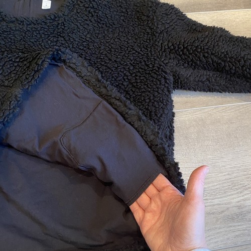 Lululemon Wool Whenever Crew Black Sherpa Sweater Size 6 - Picture 5 of 12