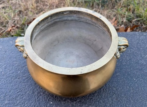 Large Antique Chinese Early 1900s Bronze Incense Burner with Xuande Mark - Picture 5 of 22