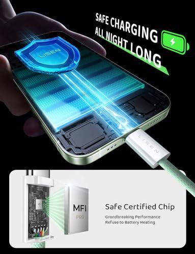 USB C to USB C Cable 3-Pack 6.6ft, 60W (3.1A) Type C Charger Fast Charging - Picture 8 of 9