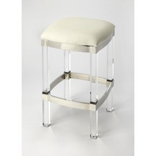 Butler Jordan Counter Stool, White Leather - 5322411