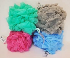 Equate Beauty Body Gentle Bath Loofah, Lot of 4, Assorted Colors ~ FREE SHIPPING