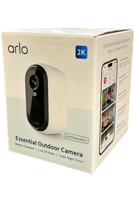 Arlo Essential Outdoor/Indoor 2nd Gen 2K Wireless Security Camera White *SEALED*