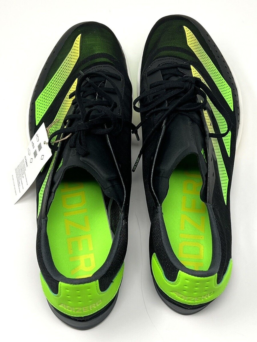 Adidas ADIZERO AMBITION Track Spikes Black/solar Green Men's Adidas ADIZERO AMBITION Track Spikes Black/solar Green Men's