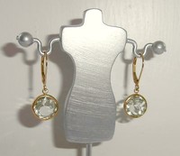 Green Quartz Drop Earrings 10ct Yellow Gold Leverback Green Quartz Drop Earrings 10ct Yellow Gold Leverback