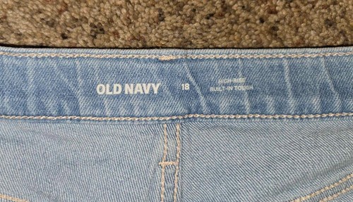 Old Navy Denim Jean Shorts Rolled Hem Girls High Rise Size 18 Lot of 2 - Picture 8 of 9