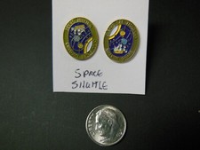 Space Shuttle 1 Novelty Silver Plated Stud Earring set custom made