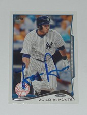 ZOILO ALMONTE SIGNED AUTO'D 2014 TOPPS CARD #260 ATLANTA BRAVES NEW YORK YANKEES