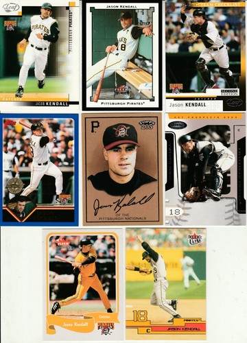 Huge 50 + JASON KENDALL different cards lot 3 RC 1993 - 2010 Pirates A's Brewer - Picture 5 of 7