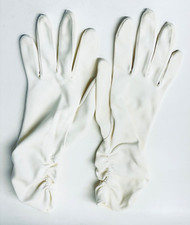 Woman's Longer Size Small White Formal Gloves