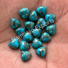 Natural Blue Copper Turquoise Trillion 8x8 to 20x20 mm Cabochon Loose Gemstone
