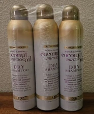 OGX Extra Strength Dry Shampoo Refresh Restore +  Coconut Miracle Oil 5oz x3 NEW