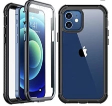 Temdan Case For iPhone 12 Pro- Black - Dirt Proof Shock Proof Cover Case