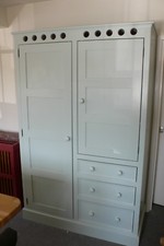 INTEGRATED FRIDGE FREEZER PANTRY CUPBOARD-SOLID TIMBER SOFTWOOD OR HARDWOOD