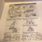 1985 Original Gi Joe Blueprint Silver Mirage Motorcycle Instruction Sheet