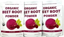 Cherie Sweet Heart Certified Organic Raw Beet Root Powder 16oz(Pack of 3)~1/2027