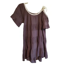 Free People Gauzy Off the Shoulder Hippie Festival Coachella Dress Tunic Blouse