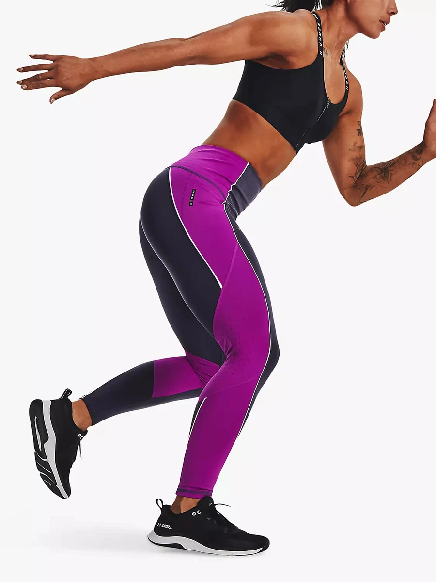 Under Armour RUSH™ No-Slip Waistband Gym Leggings, Steel/Strobe RRP £65.00  CA794