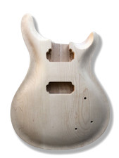 Unfinished Mahogany Electric Guitar Body Maple Cap Solid Wood curved top
