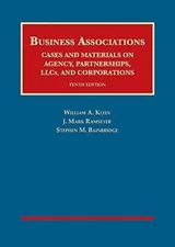 Business Associations, Cases and Materials on Agency, Partnerships, LLCs, - GOOD