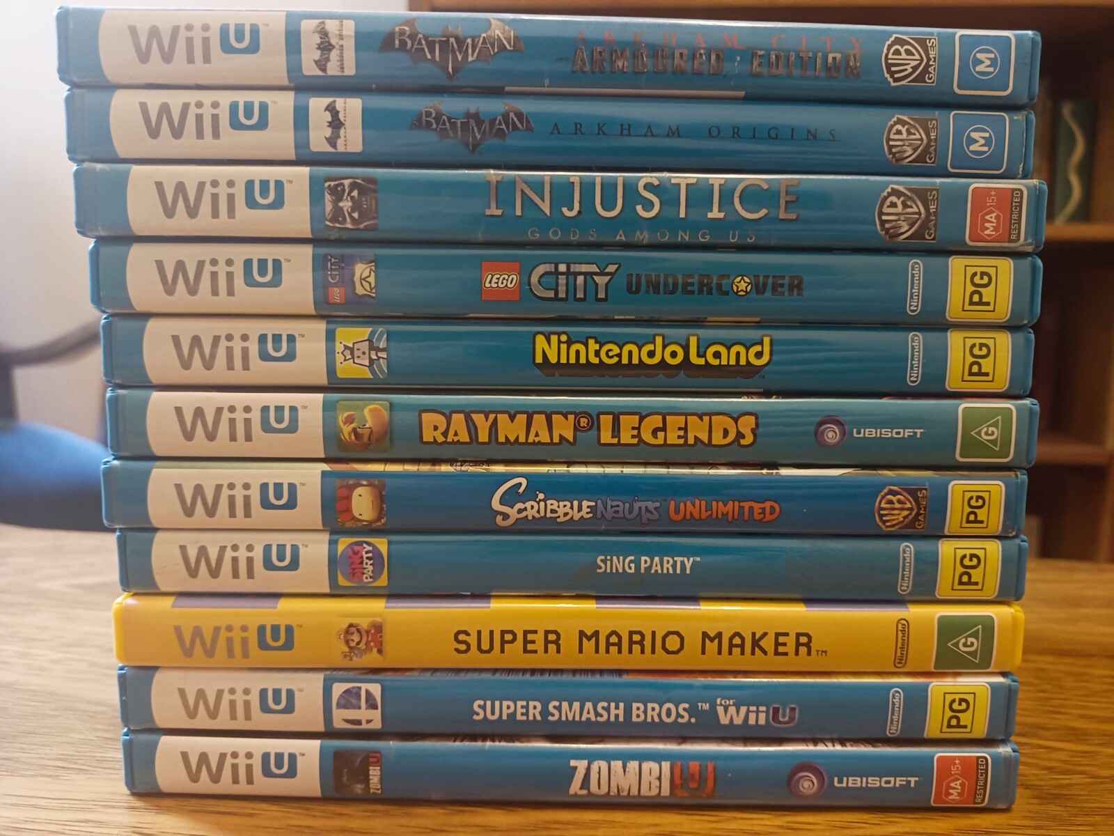 Nintendo Wii U Game Bundle X 13 Batman Mario Kart Splatoon Smash Bros