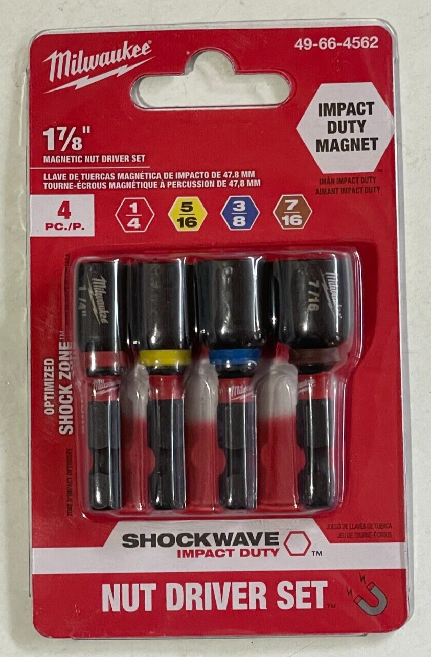 Milwaukee 49-66-4562 SHOCKWAVE Impact Duty 1-7/8 In. Magnetic Nut Driver Set 4PC - Foto 11