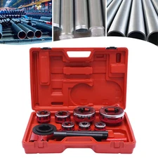 Ratchet Ratcheting Pipe Threader Kit 3/8" to 2" Dies and Portable Storage