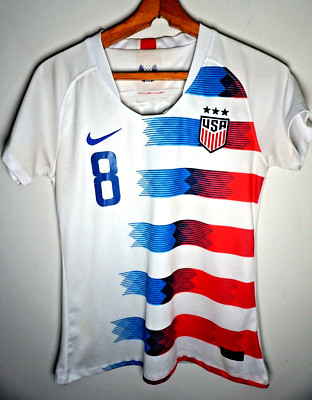 Nike Team USA Soccer Jersey Shirt Womens Medium Home #8 Julie Ertz 2018 Olympics