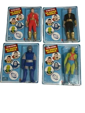 4 DC Action figure lot Shazam, Black Adam, Darkseid, Martian Manhunter