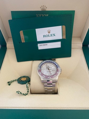 ROLEX 18K WHITE GOLD 40MM GMT MASTER II 