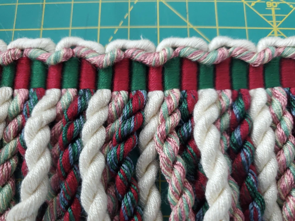 Удивительный тяжелый хлопок бахрома 3 ярда 18 «x 6 в падение новый Upcycle остатки - Изображение 2 из 3