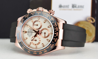 タムクランプ Rolex Cosmograph Daytona 116515LN Black Two-Piece Strap with