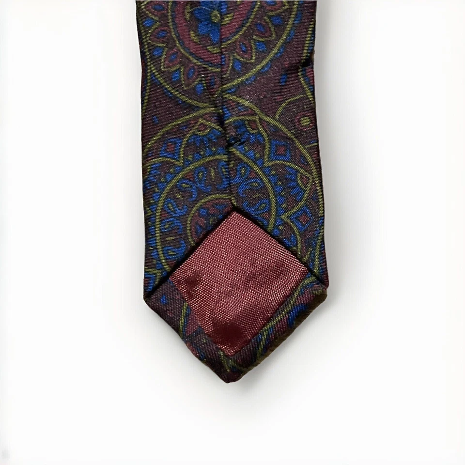 Corbata de diseñador vintage de seda floral Valentino de los años 70 y 80 - Corbata de dinero antigua Foto 3 de 3