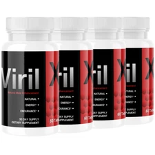 Viril X All Natural Formula Dietary Supplement -4 Bottles