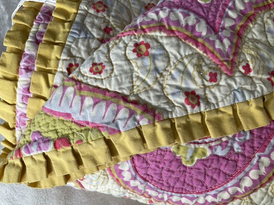 Edredón doble Dena Home y 2 fundas rosa, aguamarina, amarillo y verde Casablanca marroquí Foto 2 de 4