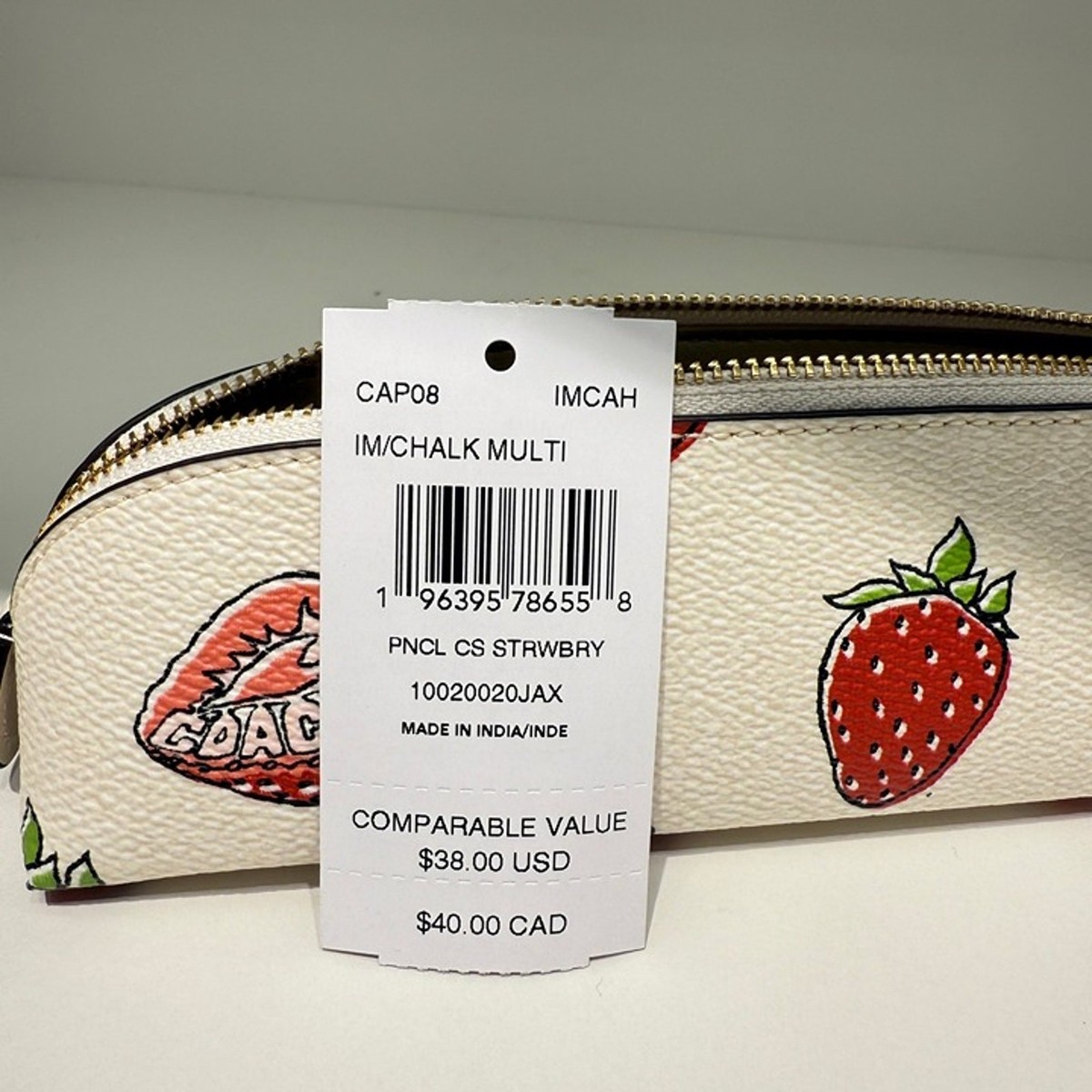 ポーチ COACH Pencil Case Strawberry CPA08 Coach Pencil Case With Strawberry Print CAP08 | eBay