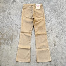 VINTAGE 70  s Deadstock LEVI'S 746 Bell Bottoms Corduroy Pants Beige 27x29 NWT