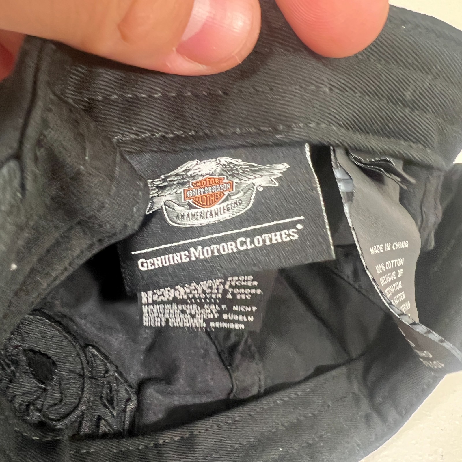 Harley Davidson Skull Patch Baseball Hat Skull Ad… - image 8