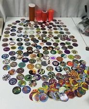 Vintage 1990's Huge Lot Of Pogs 211 Plus Cases Holographic Lenticular Disney