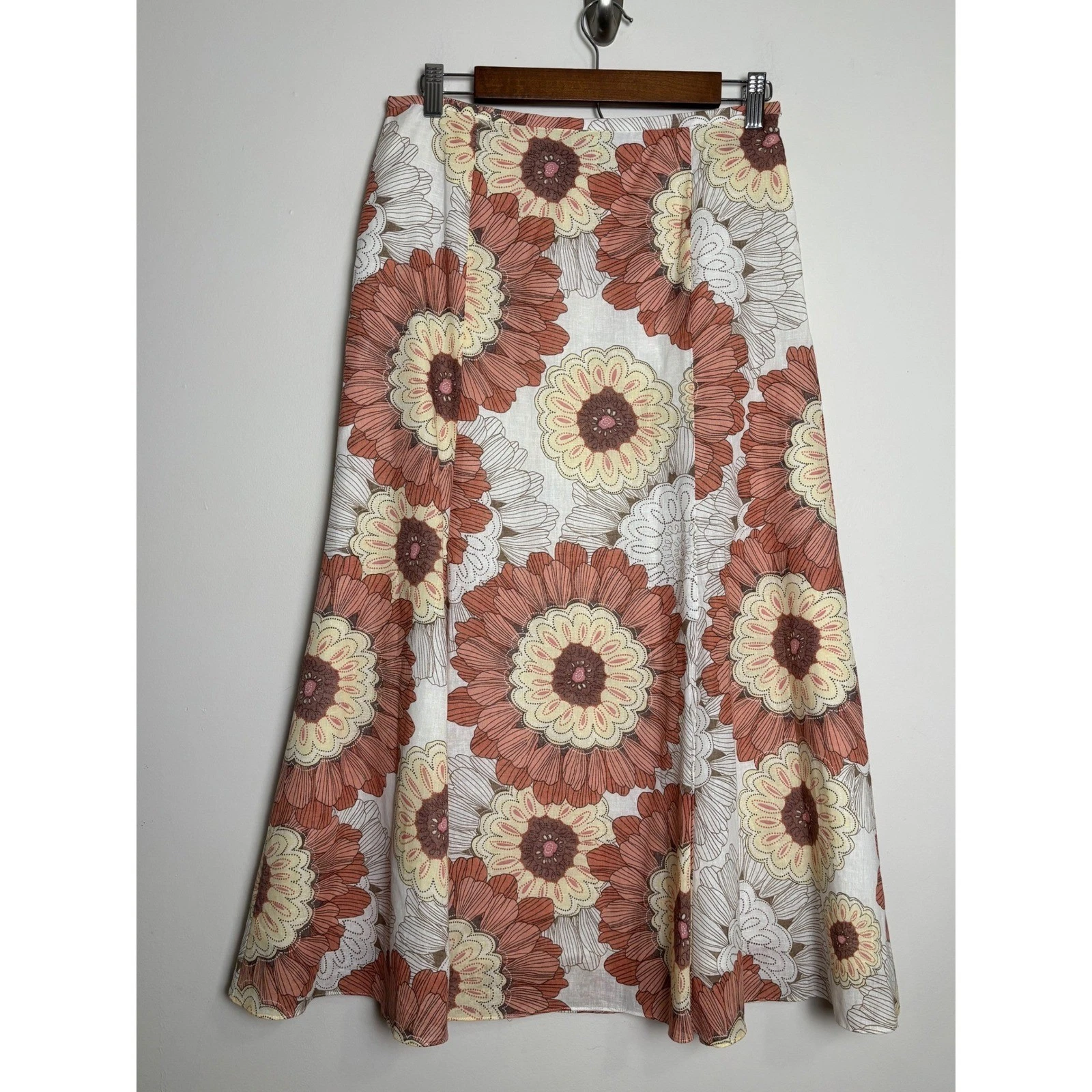 Jones Wear Womens Linen Cotton Retro Boho Floral Midi Skirt 4 Earthy Indie Flowy
Opens in a new wind